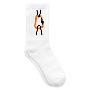 Karabiner Kletterseil Baumpfleger Alpinist - Tennissocken - Weiß - Rechts