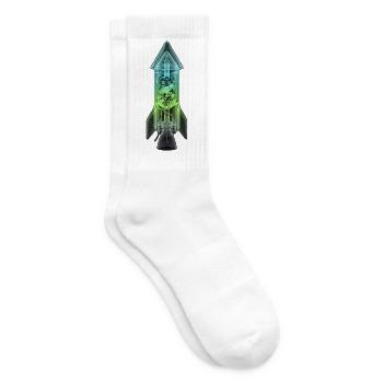 Röntgen Rakete Silvester - Tennissocken - Weiß - Rechts