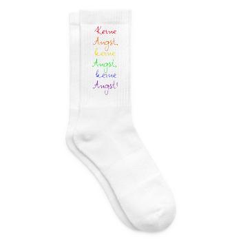 KEINE ANGST, MUT GEGEN RECHTS, WIDERSTAND, FCK NZS - Tennissocken - Weiß - Rechts