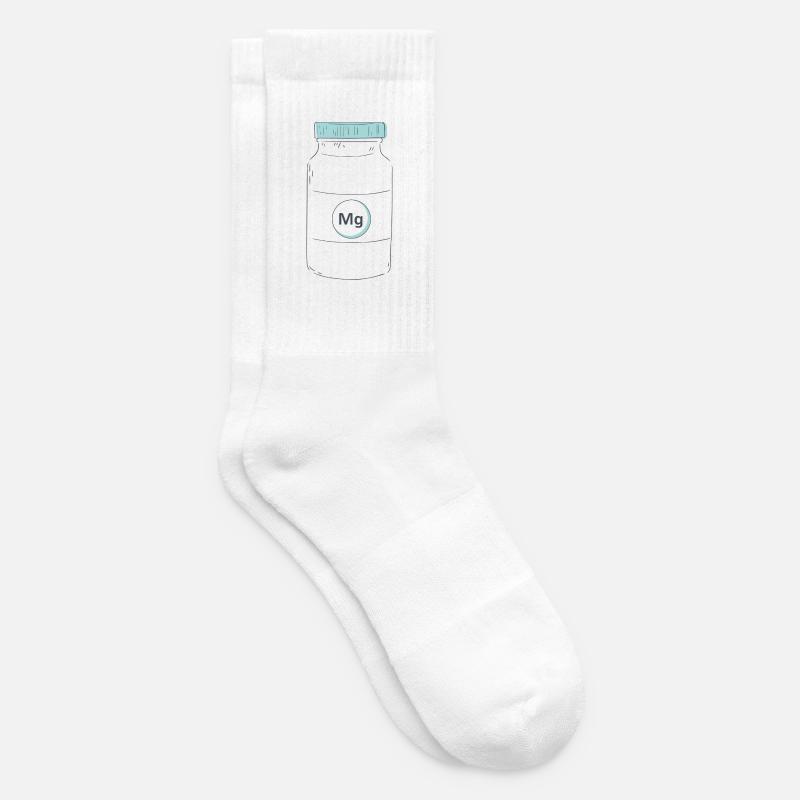 Complément alimentaire protéine de magnésium - Chaussettes de tennis - blanc