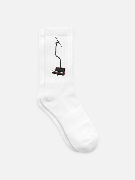 Doppelsessellift - rot schwarz - Tennissocken - Weiß