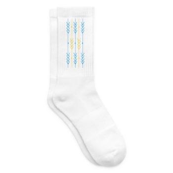 Pfeil und Zweig-Ranken Muster - Tennissocken - Weiß - Rechts