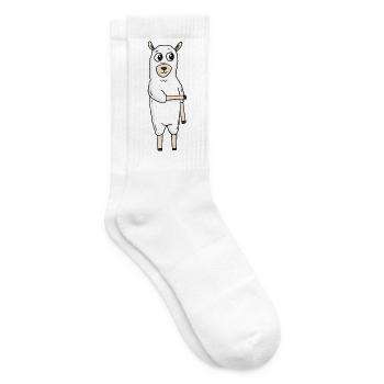 Alpaka Motiv - Tennissocken - Weiß - Rechts