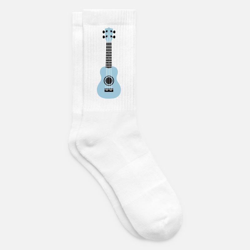 Ukulele - Tennissocken - Weiß