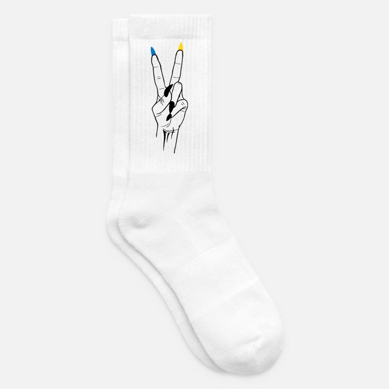 Sieg Ukraine Frieden - Tennissocken - Weiß
