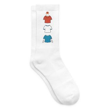 Minimalist Football Team Lineup Graphic - Tennis socks - white - Right