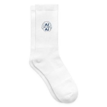 KI-Logo Künstliche Intelligenz (KI) - Tennissocken - Weiß - Rechts