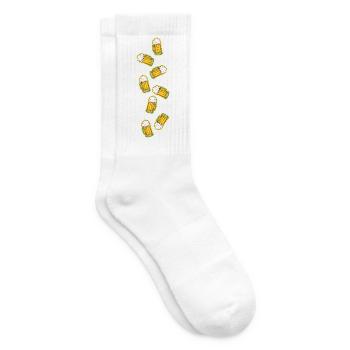 Bier Glas Bierkrug Symbol - Tennissocken - Weiß - Rechts