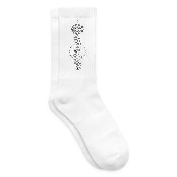 Heart Totem – Sign of Feeling Heart Symbol - Tennis socks - white - Right