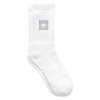 Minimalistische Sommersonne - Tennissocken - Weiß - Rechts