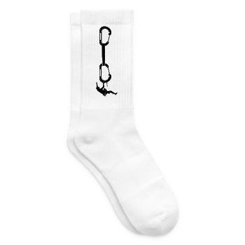 Bergsport mit klettern oder climbing. Felsklettern - Tennissocken - Weiß - Rechts