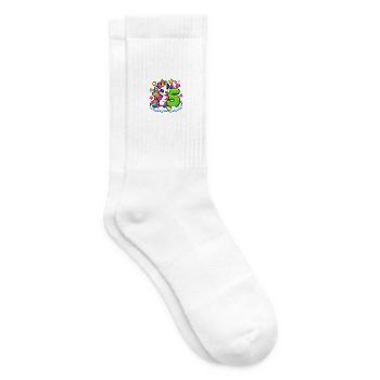 Unicorn 5 Geburtstag Regenbogenzauber - Tennissocken - Weiß - Rechts