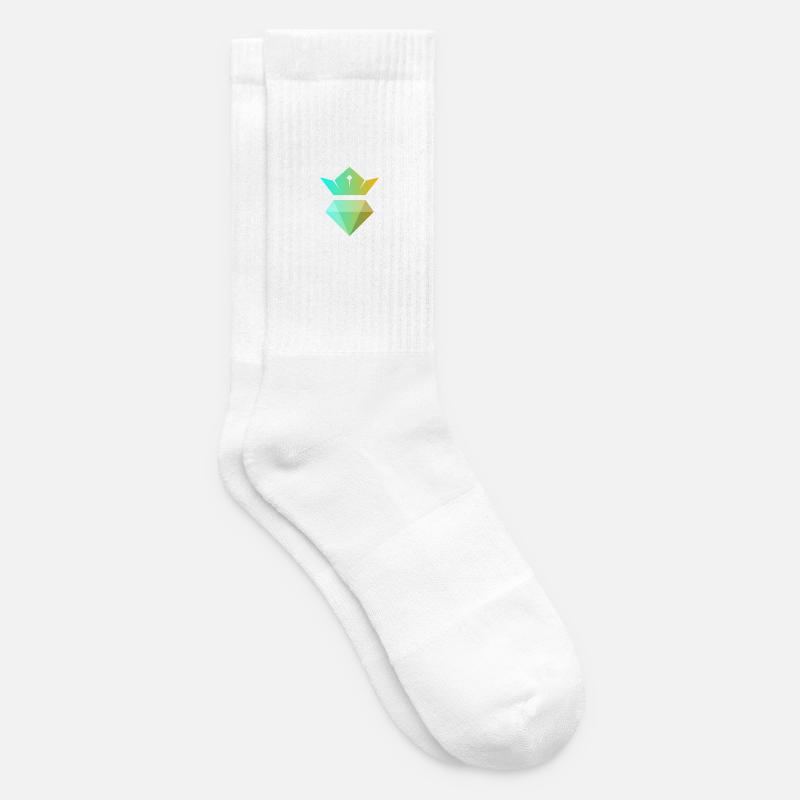 Gradient crown over diamond - Tennis socks - white