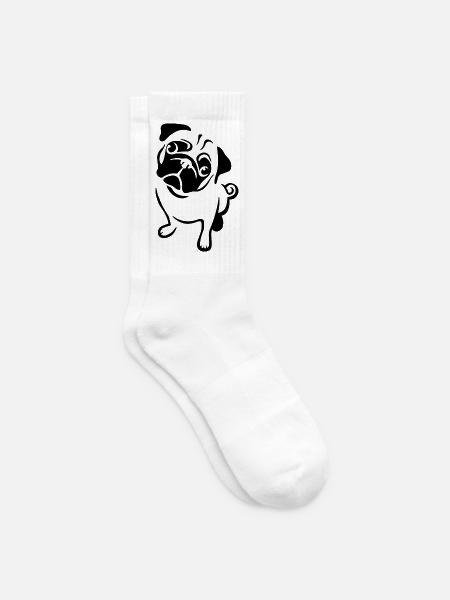 Mops - Tennissocken - Weiß