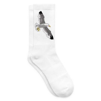 fliegende möwe vogel urlaub - Tennissocken - Weiß - Rechts