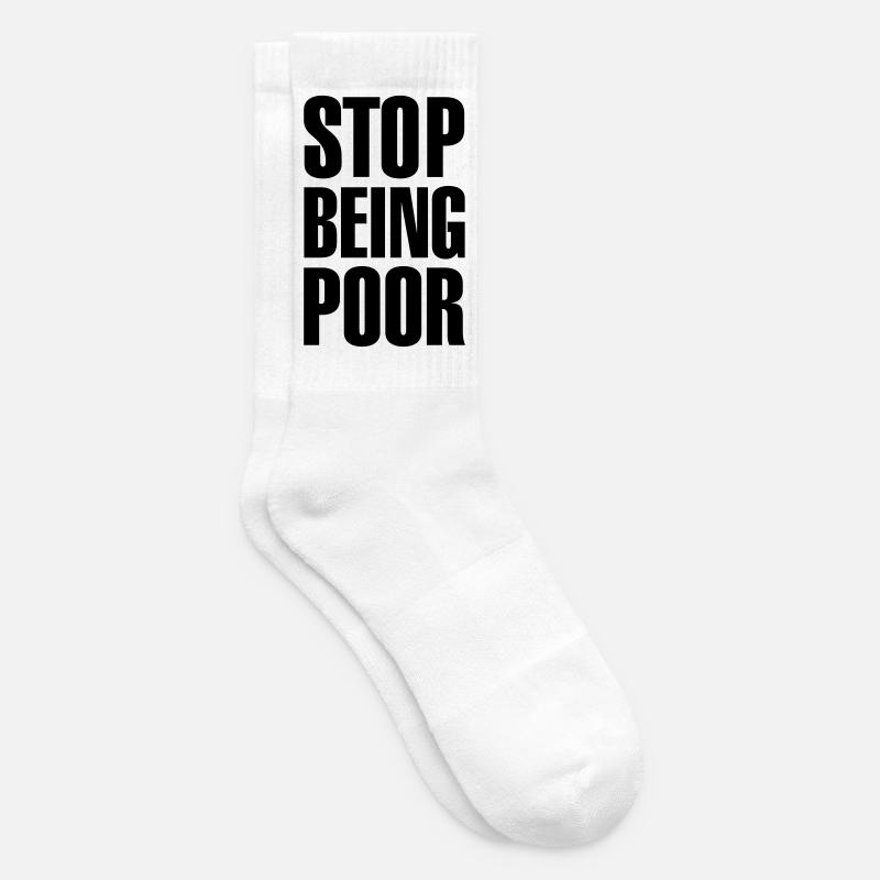 Stop being poor - Tennis socks - white
