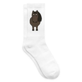 Round ball pony - Tennis socks - white - Right
