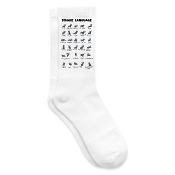 Hundesprache - Tennissocken - Weiß - Rechts