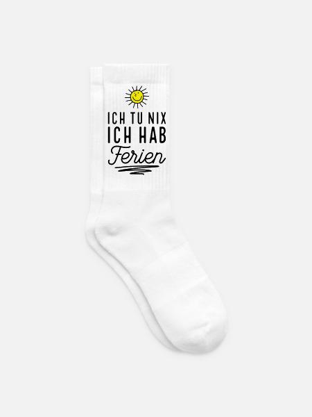 Endlich Ferien - Tennissocken - Weiß