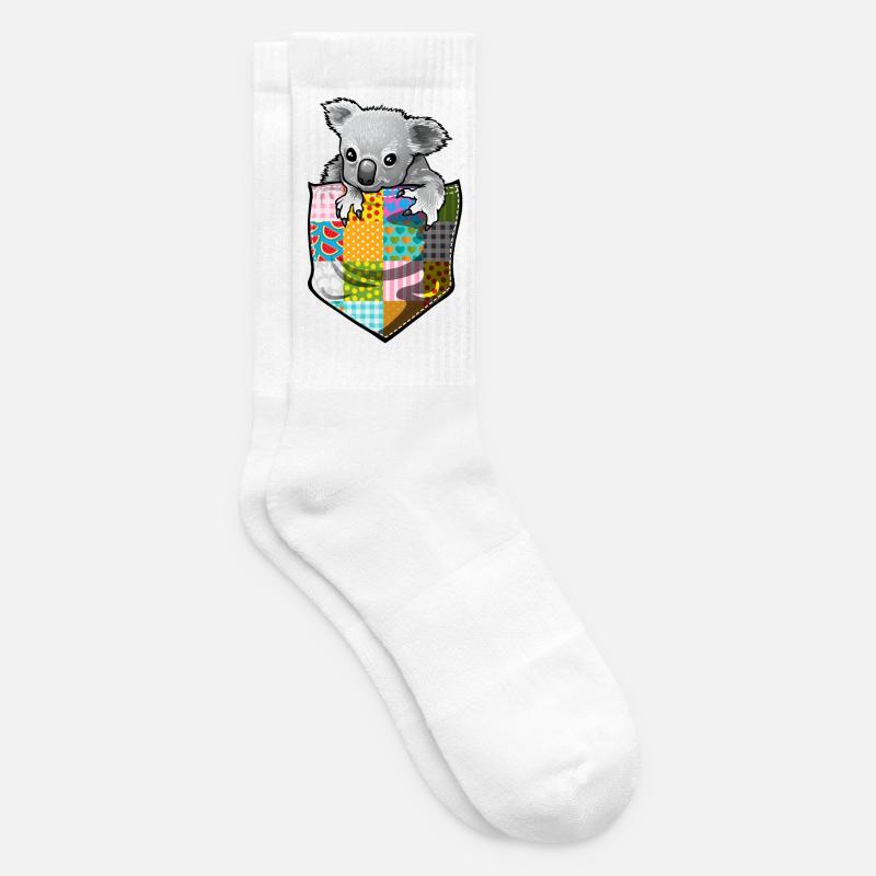 Koala de chéri dans la poche - Chaussettes de tennis - blanc
