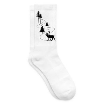 Skandinavien Straße Rentier - Tennissocken - Weiß - Rechts