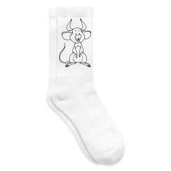 Devil's Mouse - Tennis socks - white - Right