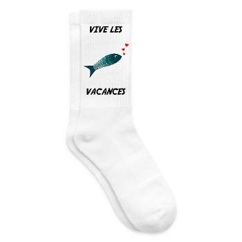 VACANCES. VIVE LES VACANCES. VACANCES - Chaussettes de tennis - blanc - Droite