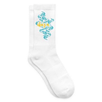 Ibiza Balearic Islands Flowers - Tennis socks - white - Right
