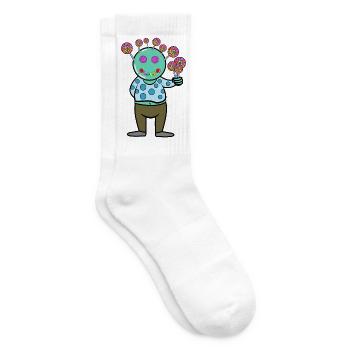 Süßigkeiten Bonbon Naschkatzen Nachspeise Lecker - Tennissocken - Weiß - Rechts