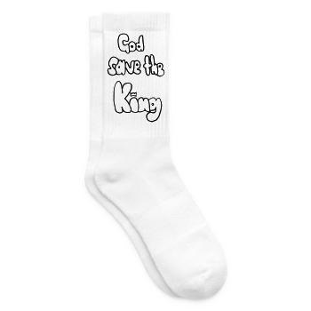 God save the King - Tennissocken - Weiß - Rechts