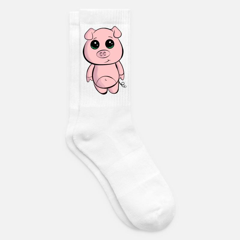 Kleines Babyschwein - Tennissocken - Weiß