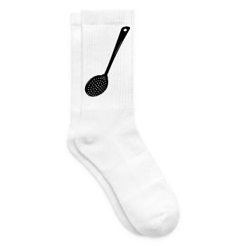 Image de teinte fendue transparente - Chaussettes de tennis - blanc - Droite