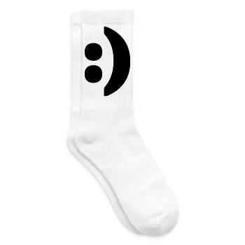 Guillemets du côlon smiley - Chaussettes de tennis - blanc - Droite