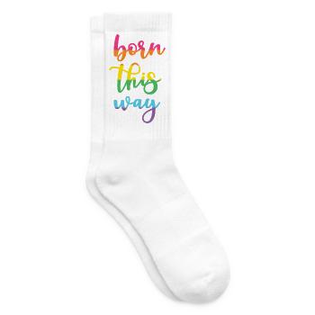 Pride Month - Auf diese Weise geboren - Tennissocken - Weiß - Rechts