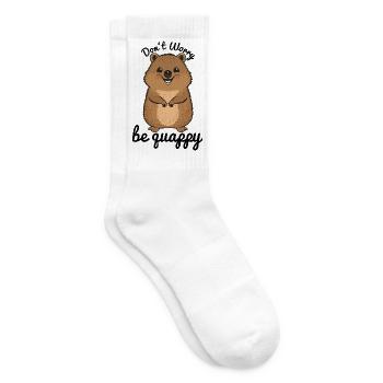 Ne vous inquiétez pas soyez quappy - Chaussettes de tennis - blanc - Droite