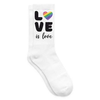 Pride Month - Liebe ist Liebe - Tennissocken - Weiß - Rechts