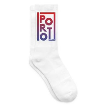 Porto Portugal – Urban Gradient Design - Tennissocken - Weiß - Rechts