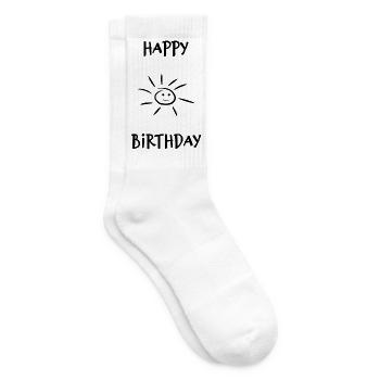 HAPPY BIRTHDAY. HAPPY BIRTHDAY. ANNIVERSARY. - Tennis socks - white - Right
