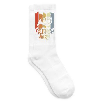 French Horn Vintage Look - Tennis socks - white - Right