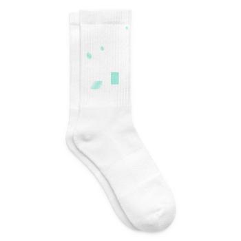 wir bauen weiß Ziegel Stein auf Stein - Tennissocken - Weiß - Rechts
