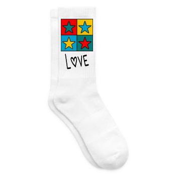VALENTINE'S DAY. Bachelorette party. I LOVE YOU. I LOVE YOU. LOVE - Tennis socks - white - Right