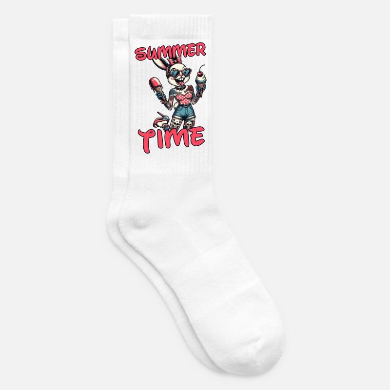 summertime sommer eis vintage 60er sixtys - Tennissocken - Weiß