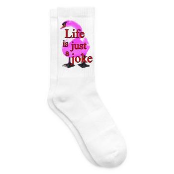 Humorvoller Schwanendruck - Tennissocken - Weiß - Rechts