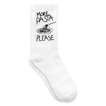 more pasta please nudeln lustige sprüche - Tennissocken - Weiß - Rechts