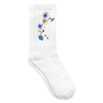 Aquarius – Magical Zodiac Signs and Flowers - Tennis socks - white - Right