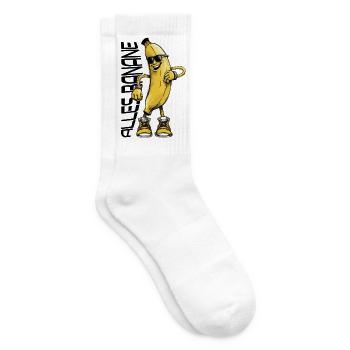 Lustiger Bananen-Charakter mit Sonnenbrille - Tennissocken - Weiß - Rechts