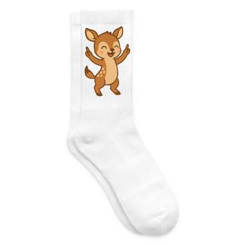 Tanzendes Hirschbaby - Tennissocken - Weiß - Rechts