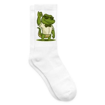Salt Shaker Crocodile - Tennis socks - white - Right