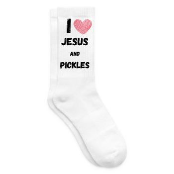 Pickles and Jesus Religious - Tennis socks - white - Right