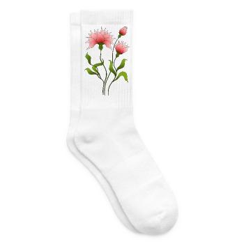 Fleur - Chaussettes de tennis - blanc - Droite